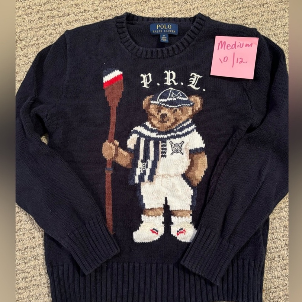 Ralph Lauren Bear Sweater. Boys size 10/12 medium